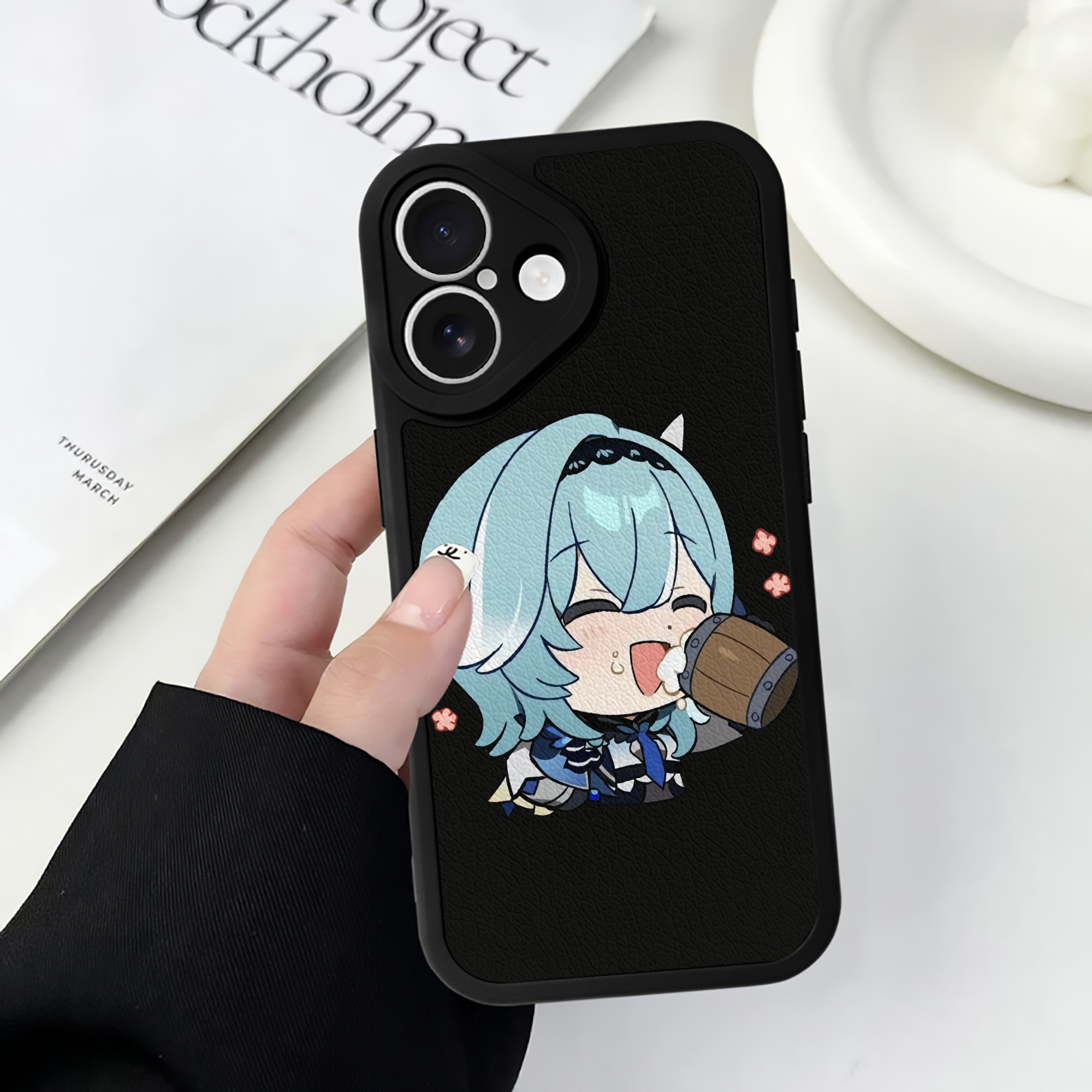 げんし神 优菈 ゆうら genshin Yūra 【iPhone 16シリーズ対応】シリコンスマホケース（レザー調） 材質：シリコン